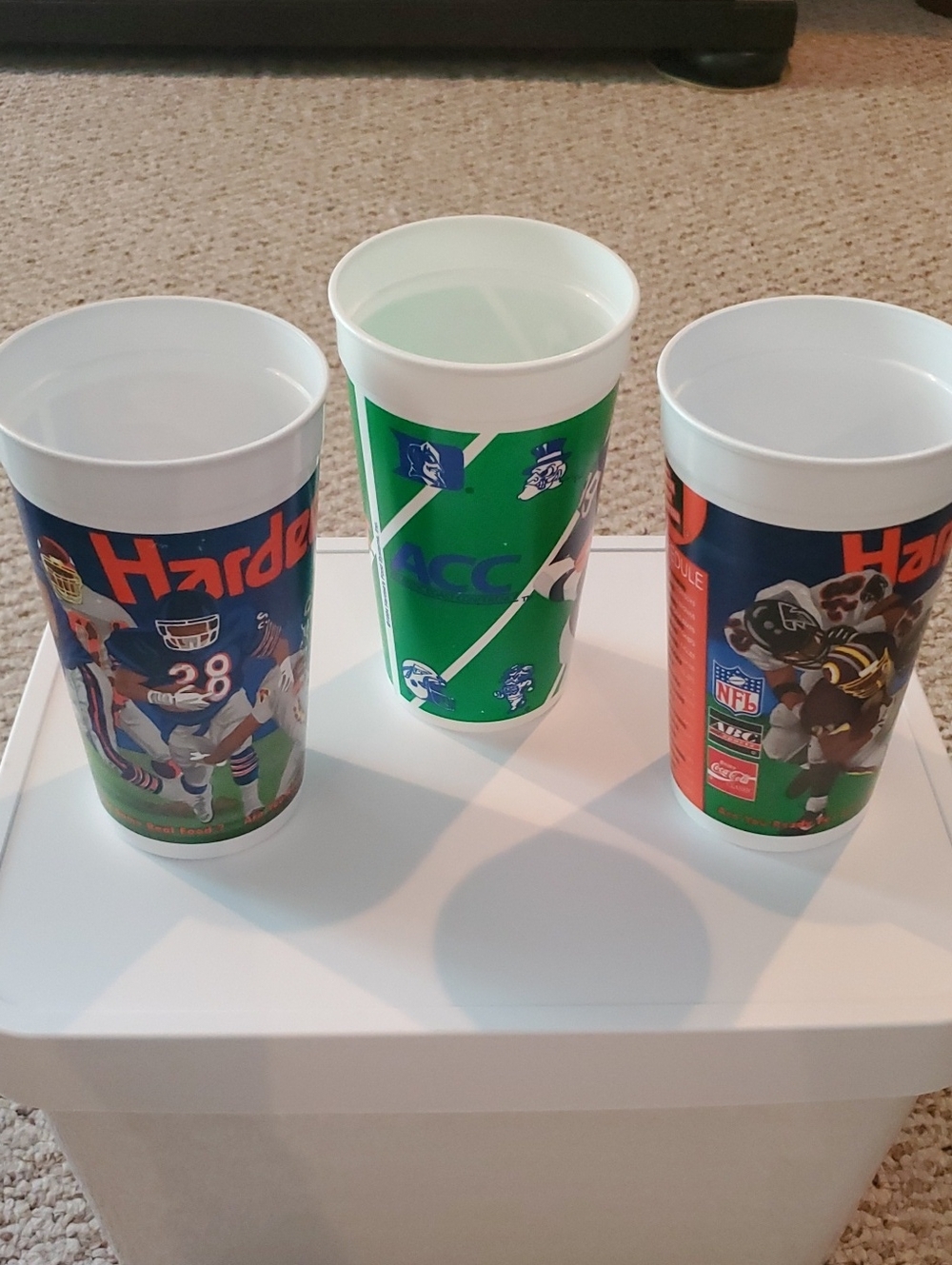 Retro Football Plastic Cups - Multi-Color
